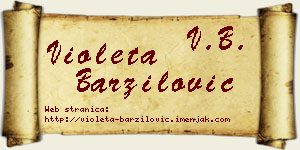 Violeta Barzilović vizit kartica